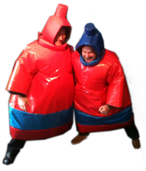 red sumo suits
